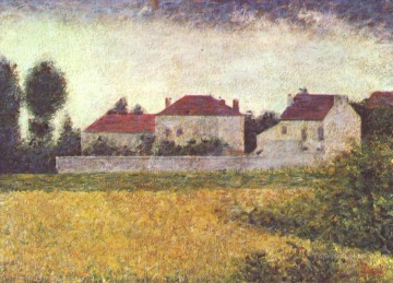  Houses Oil Painting - white houses ville d avray 1882